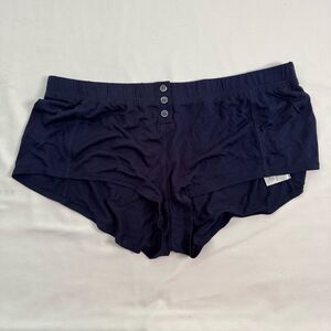 Haute Hippie Navy Blue Pajama Sleep Short Lot Elastic Waist Soft Modal Size M